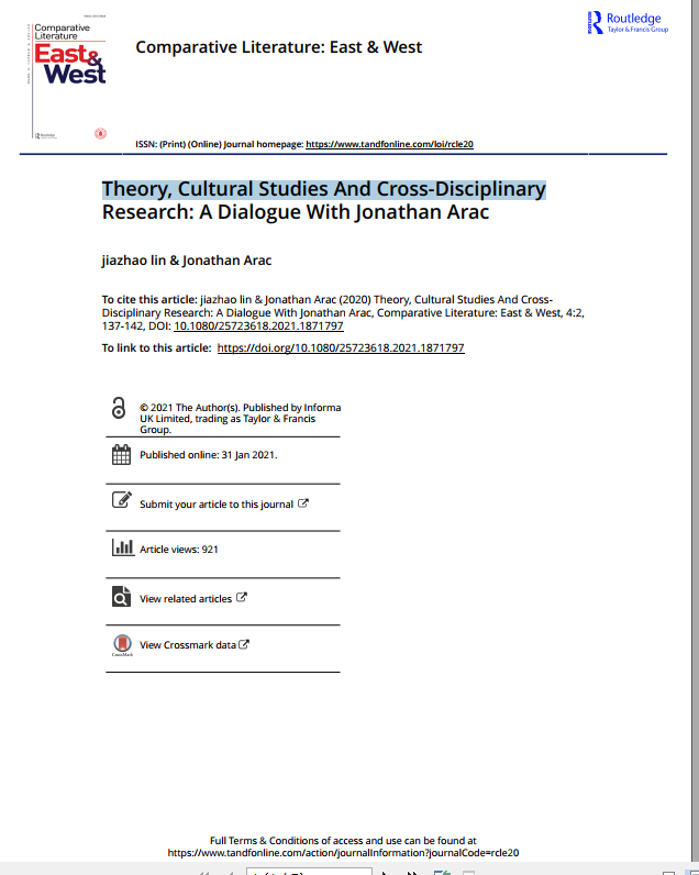 Comparative Literature: East & West