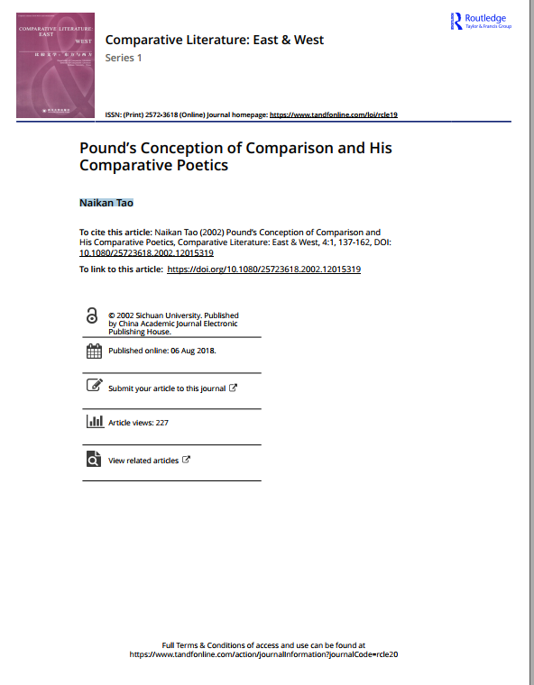 Comparative Literature: East & West