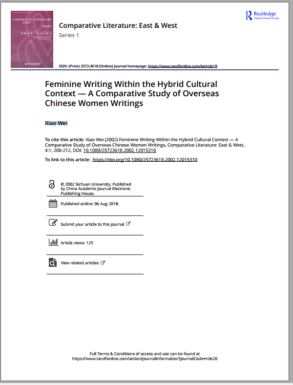 Comparative Literature: East & West