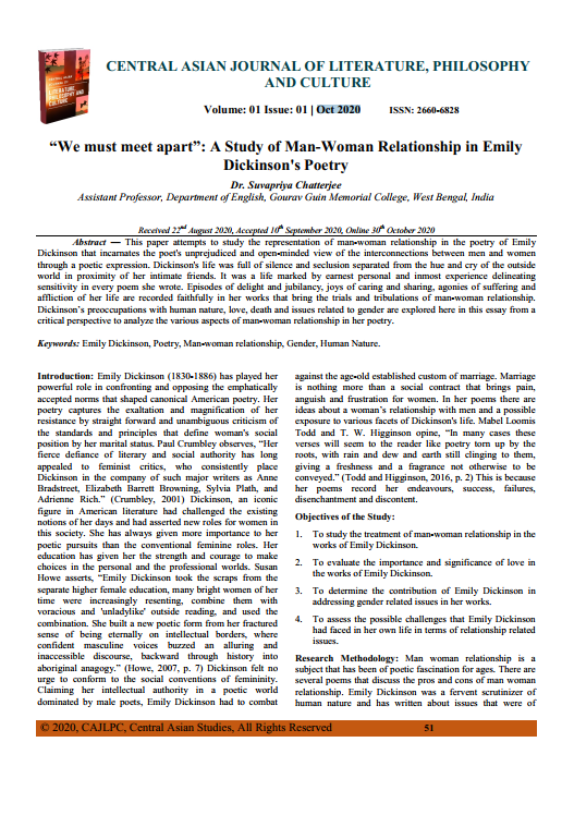 CENTRAL ASIAN JOURNAL OF LITERATURE, PHILOSOPHY
AND CULTURE