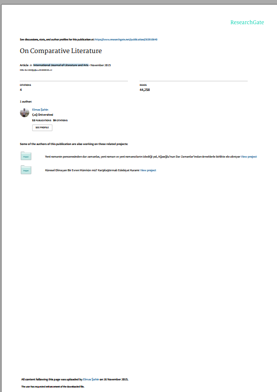  International Journal of Literature and Arts