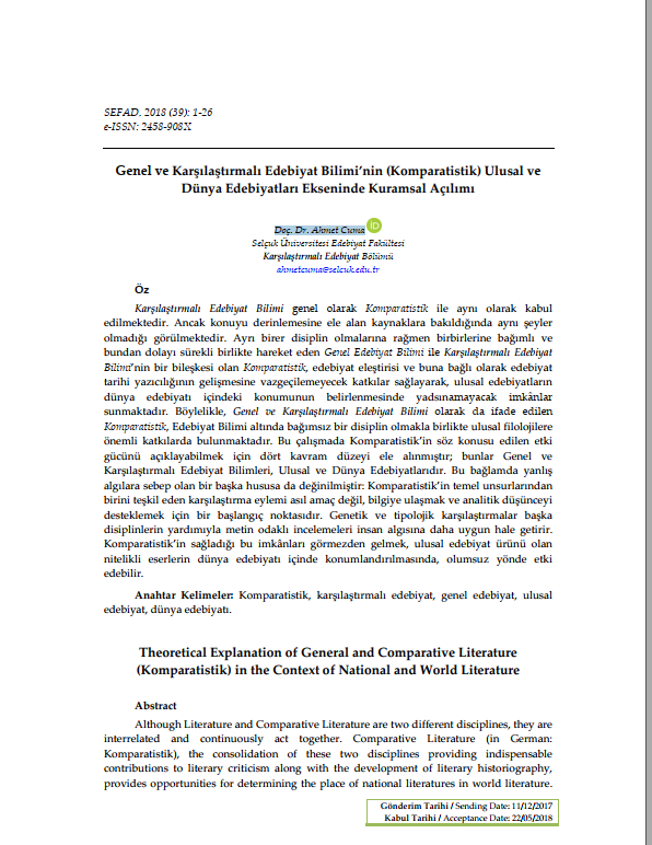 Selçuk Üniversitesi Edebiyat Fakültesi